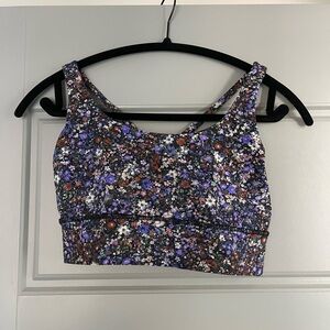 lululemon energy longline bra medium support
flower burst multi
size 8